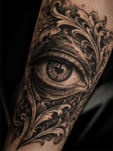 Black and grey tattoo portfolio image