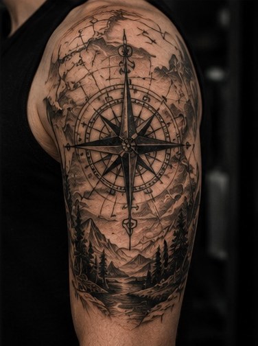 Black and grey tattoo portfolio image