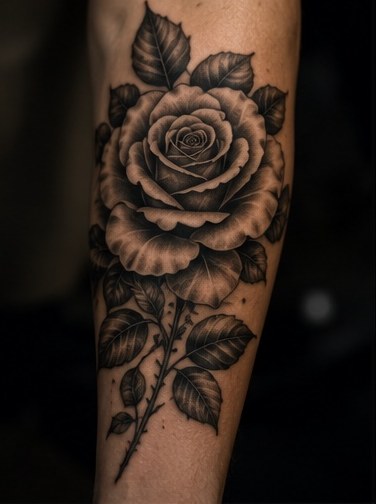 Black and grey tattoo portfolio image
